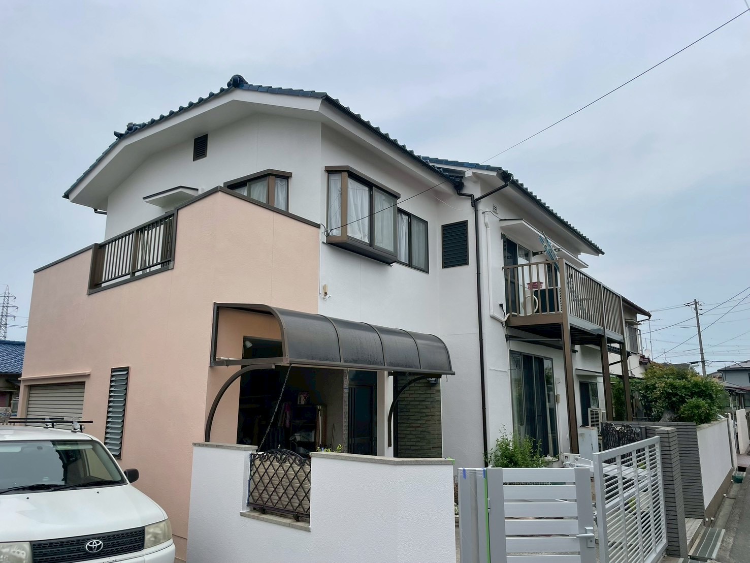 倉敷市 S様邸（戸建て）の外壁の施工写真